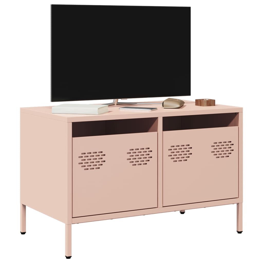 vidaXL Έπιπλο Τηλεόρασης Ροζ 68 x 39 x 43,5 εκ. Χάλυβας Ψυχρής Έλασης