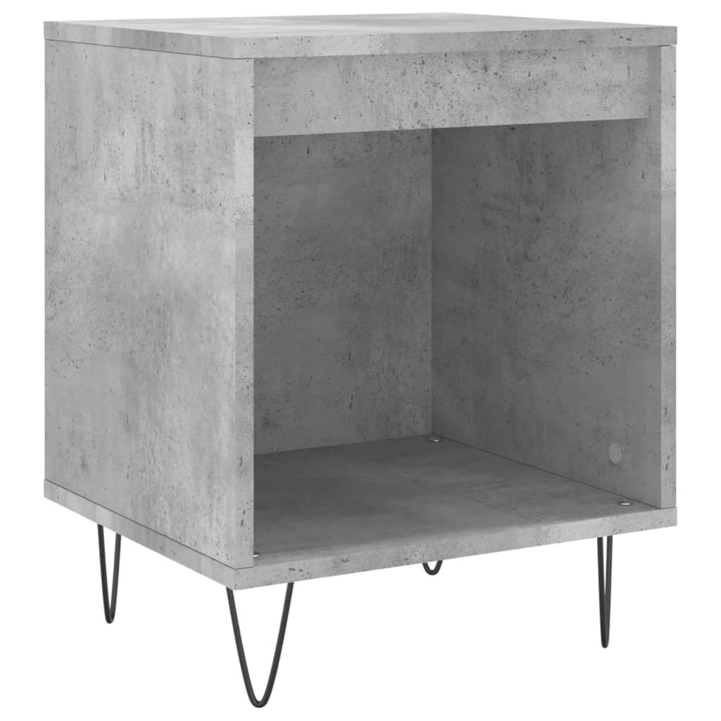 vidaXL Κομοδίνα 2 τεμ. Γκρι Σκυροδέματος 40x35x50 εκ. Επεξεργ. Ξύλο