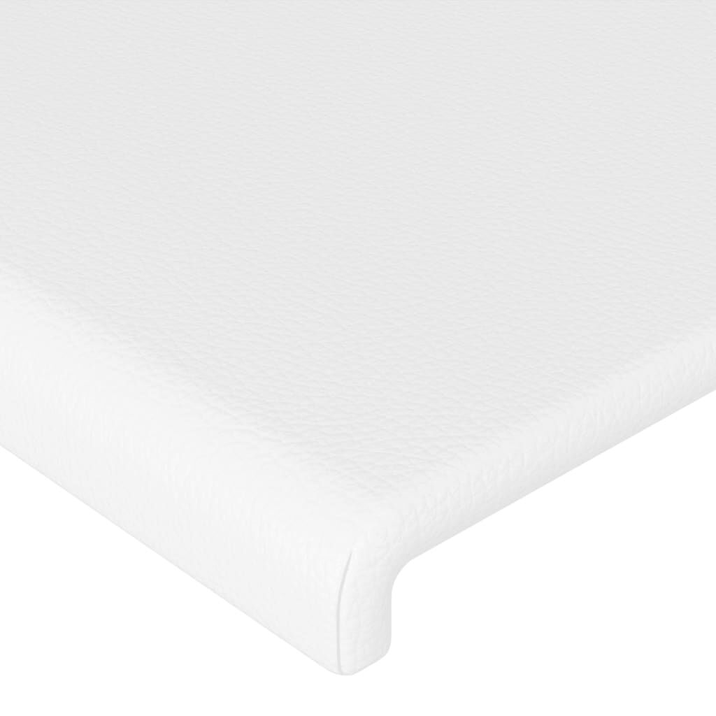 vidaXL Πλαίσιο Κρεβατιού με Κεφαλάρι Λευκό 140x200 εκ. Συνθετικό Δέρμα