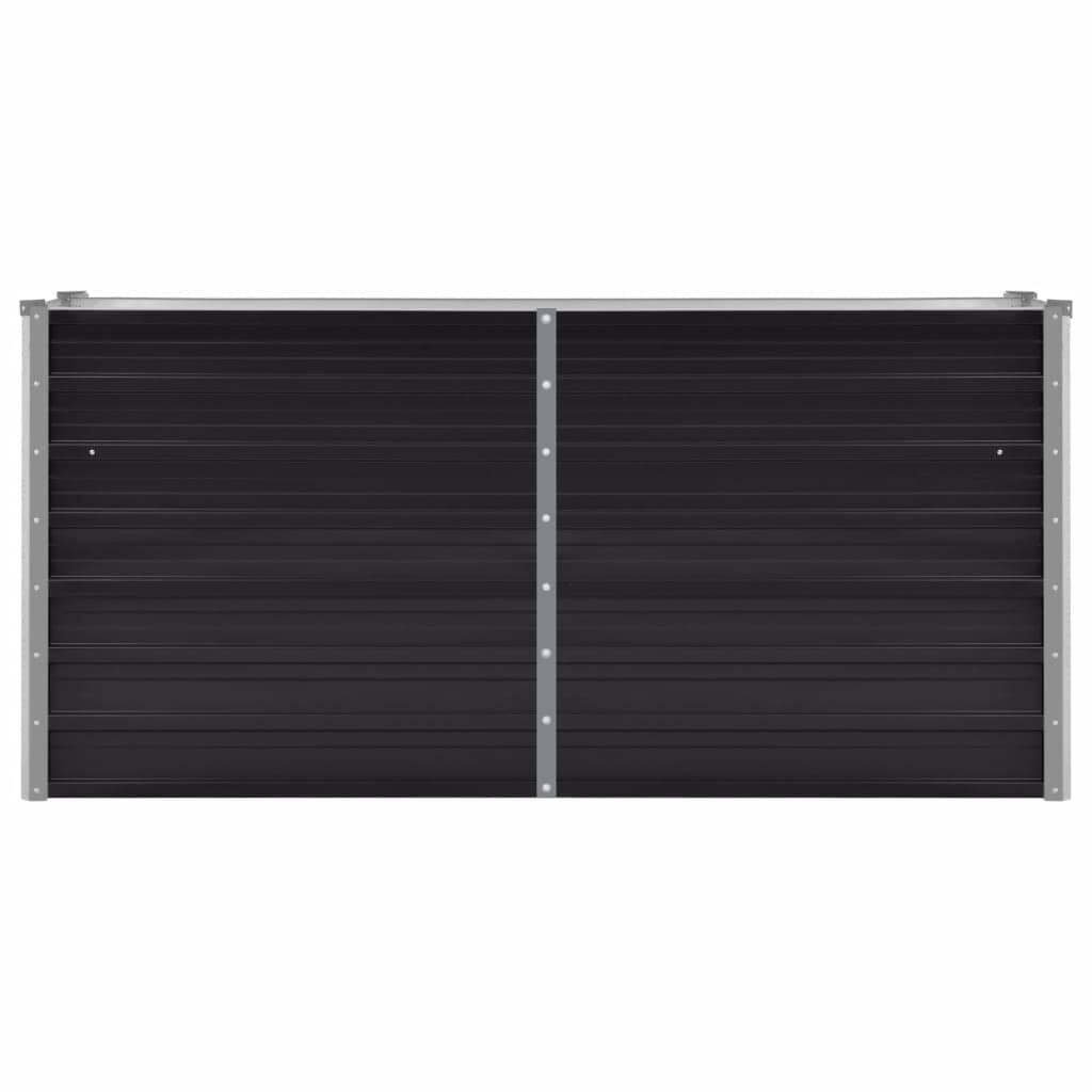 vidaXL Ζαρντινιέρα Υπερυψωμένη Ανθρακί 160x40x77 εκ. Γαλβαν. Χάλυβας