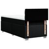 vidaXL Κρεβάτι Boxspring με Στρώμα Μαύρο 100 x 200 εκ. Υφασμάτινο