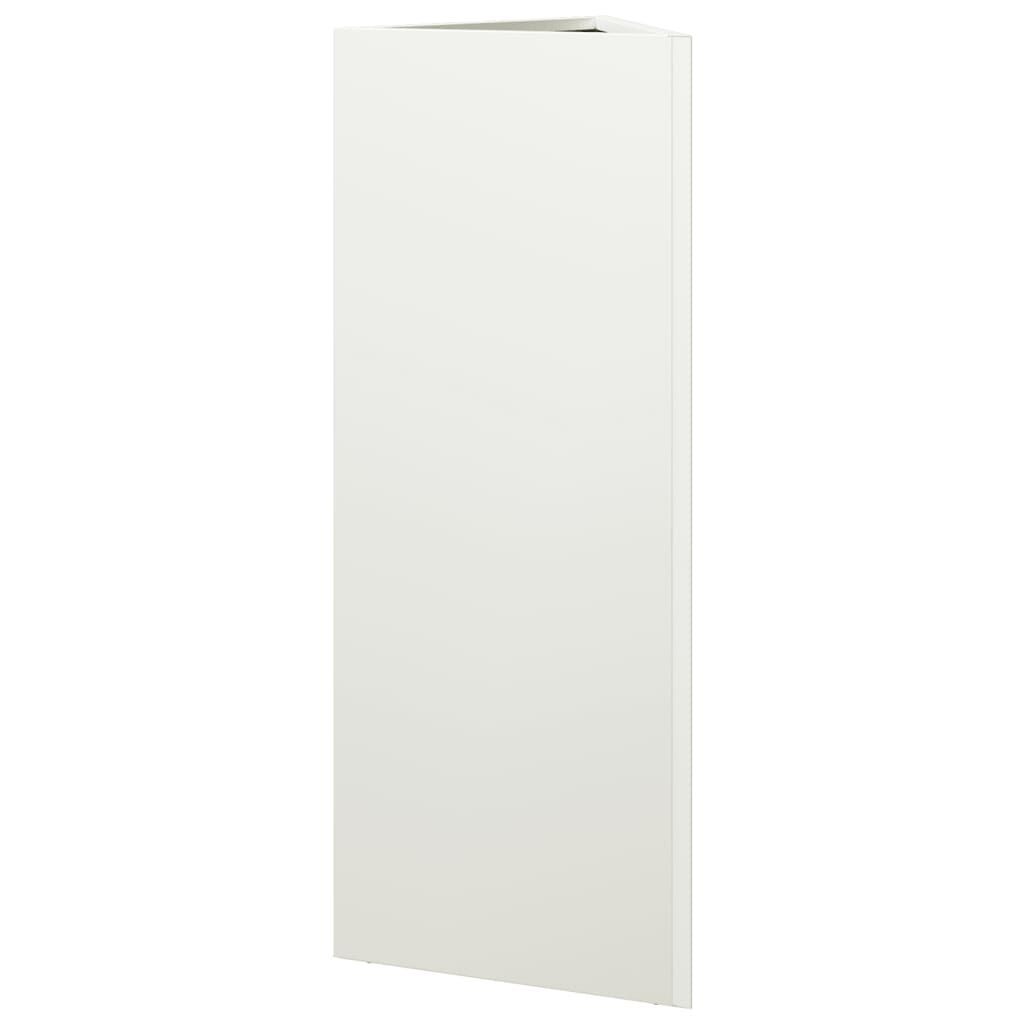 vidaXL Ζαρντινιέρα Κήπου Λευκή Τρίγωνη 30x26x75 εκ. από Ατσάλι