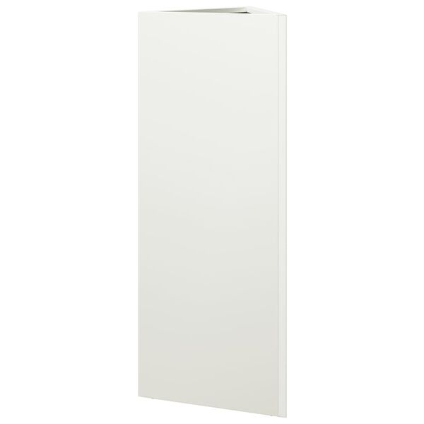 vidaXL Ζαρντινιέρα Κήπου Λευκή Τρίγωνη 30x26x75 εκ. από Ατσάλι