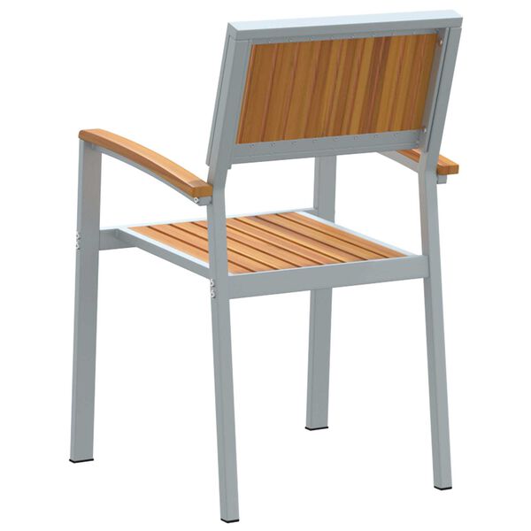 vidaXL Καρέκλα Κήπου 2 pcs Καφέ 56 x 57 x 87εκ. Μασίφ ξύλο ακακίας