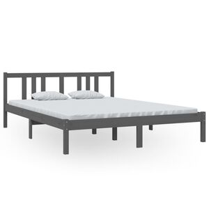 vidaXL &Pi;&lambda;&alpha;ί&sigma;&iota;&omicron; &Kappa;&rho;&epsilon;&beta;&alpha;&tau;&iota;&omicron;ύ &Gamma;&kappa;&rho;&iota; 150 x 200 &epsilon;&kappa;. &Mu;&alpha;&sigma;ί&phi; &Xi;ύ&lambda;&omicron; King Size