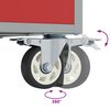 vidaXL Εργαστήριο με συρτάρι Κόκκινο και γκρι 75 x 45 x 85 εκ.