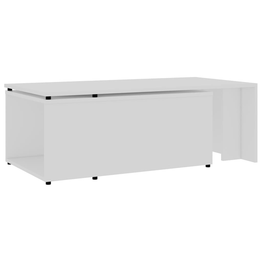 vidaXL Τραπεζάκι Σαλονιού Λευκό 150 x 50 x 35 εκ. από Επεξ. Ξύλο