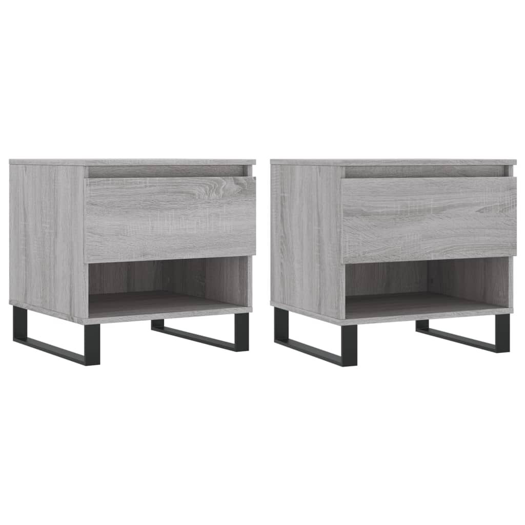 vidaXL Τραπεζάκια Σαλονιού 2 τεμ. Γκρι Sonoma 50x46x50 εκ. Επεξ. Ξύλο