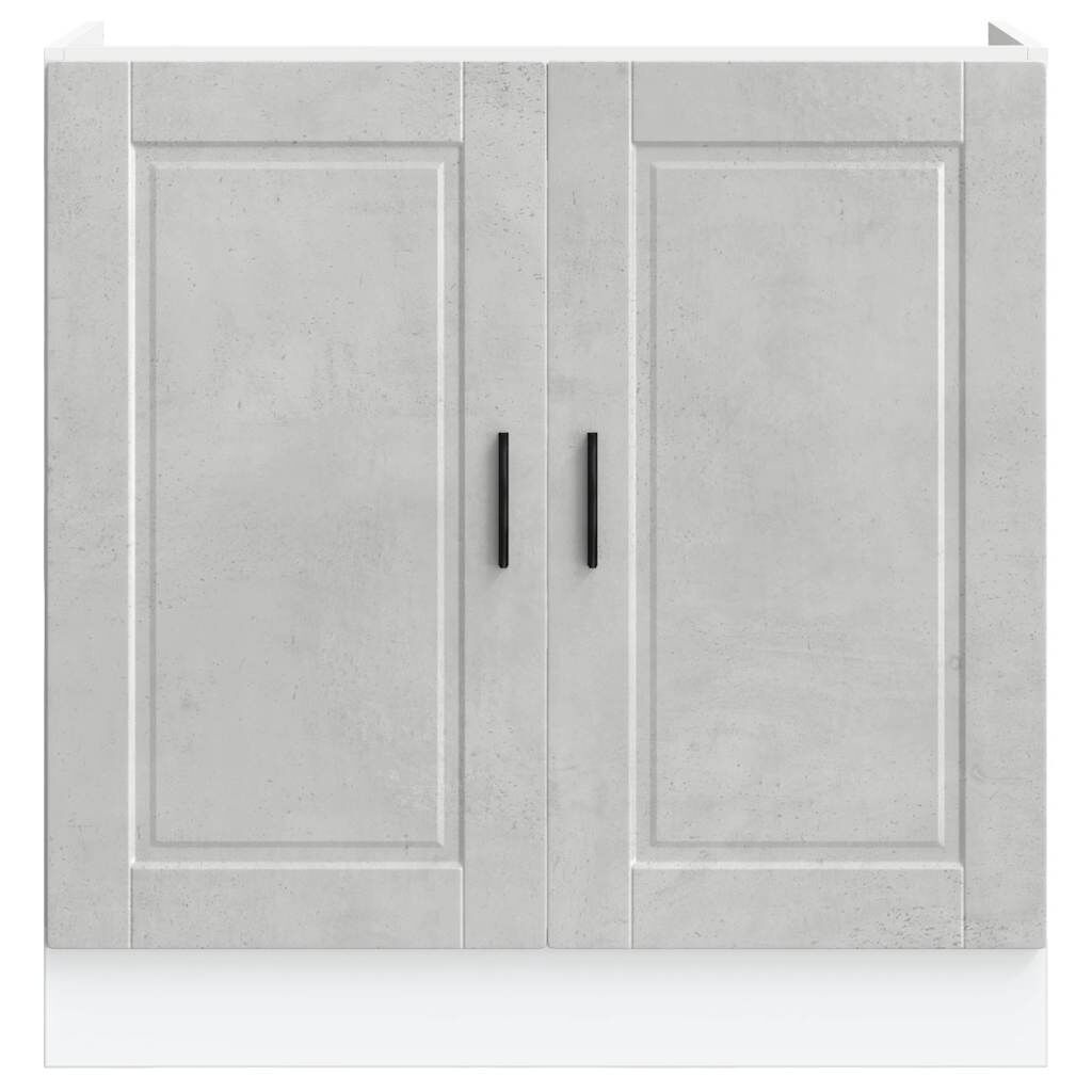 vidaXL Ντουλάπι βάσης νεροχύτη Porto Γκρι μπετόν 80x46x81,5 cm