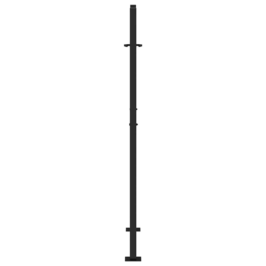 vidaXL Πύλη κήπου Μαύρη 105x155 cm Ατσάλινος Σταυρός Σχεδιασμός