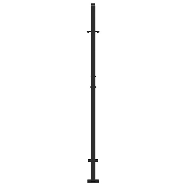 vidaXL Πύλη κήπου Μαύρη 105x155 cm Ατσάλινος Σταυρός Σχεδιασμός