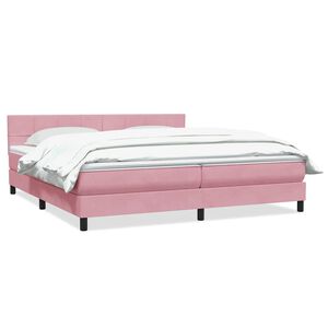 vidaXL &Kappa;&rho;&epsilon;&beta;ά&tau;&iota; Boxspring &mu;&epsilon; &Sigma;&tau;&rho;ώ&mu;&alpha; &Rho;&omicron;&zeta; 180x210 &epsilon;&kappa;. &Beta;&epsilon;&lambda;&omicron;ύ&delta;&iota;&nu;&omicron;