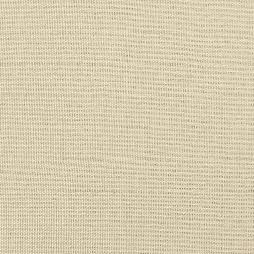 vidaXL Οθωμανικό κρεβάτι με στρώμα Cream 140x190cm ύφασμα