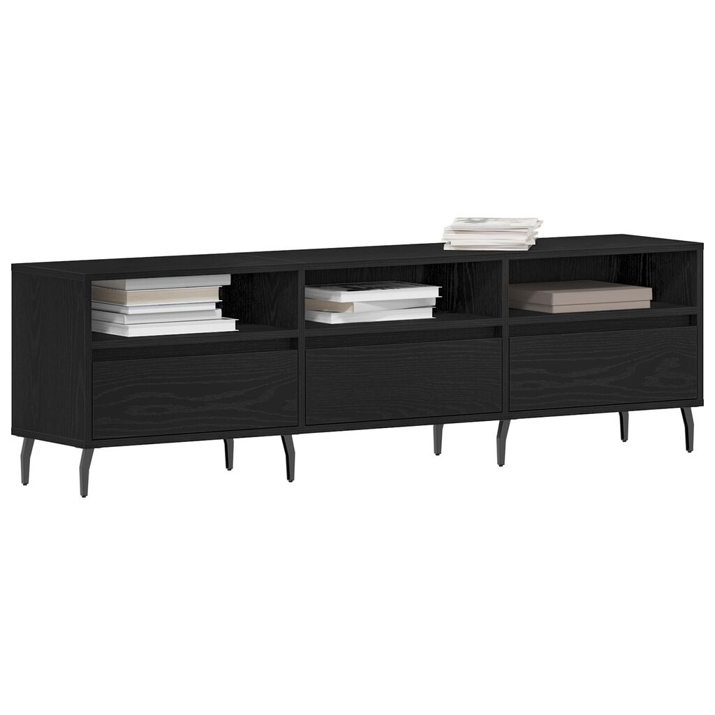 vidaXL Ντουλάπα τηλεόρασης Μαύρο Δρυς 150x30x44,5 εκ. Επεξεργασμένο ξύλο