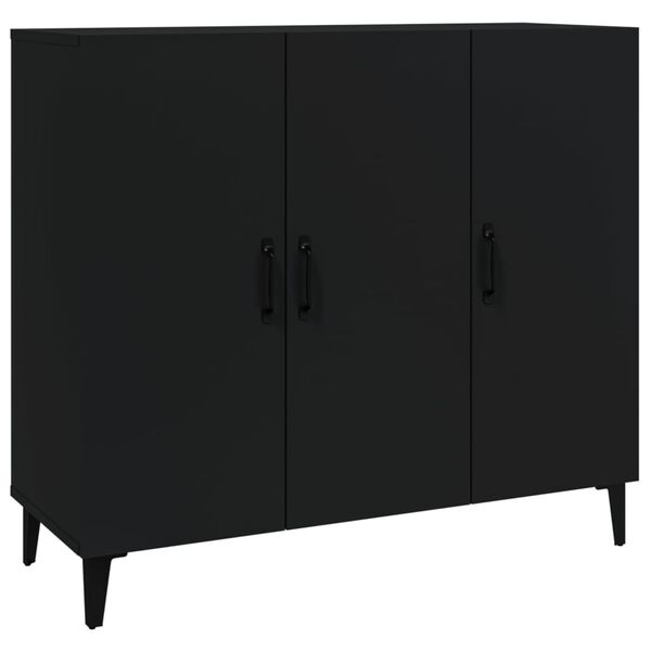 vidaXL Ντουλάπι Μαύρο 90 x 34 x 80 εκ. από Επεξεργασμένο Ξύλο