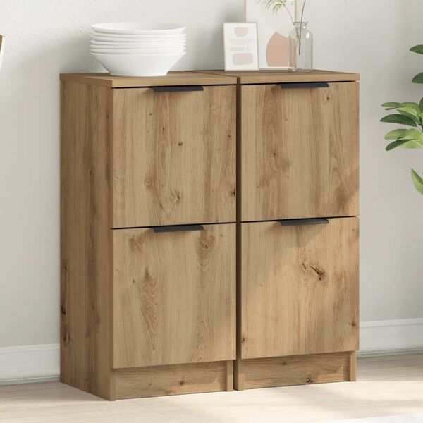 vidaXL Sideboards 2 &tau;&epsilon;&mu;ά&chi;&iota;&alpha; Artisan Oak 30x30x70cm &Kappa;&alpha;&tau;&alpha;&sigma;&kappa;&epsilon;&upsilon;&alpha;&sigma;&mu;έ&nu;&omicron; &xi;ύ&lambda;&omicron;