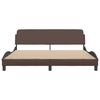 vidaXL Πλαίσιο Κρεβατιού Dover Καφέ 180x200 εκ. Συνθετικό Δέρμα