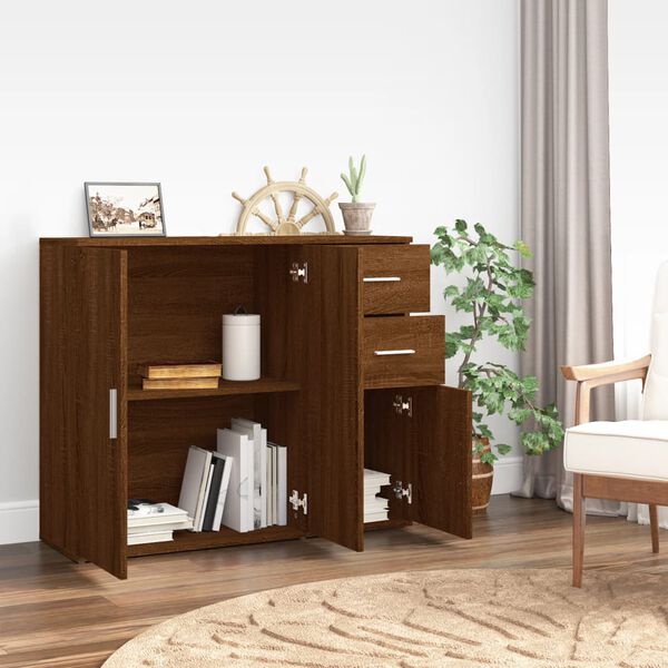 vidaXL Μπουφές Καφέ Δρυς 91x29,5x75 εκ. από Επεξεργασμένο Ξύλο