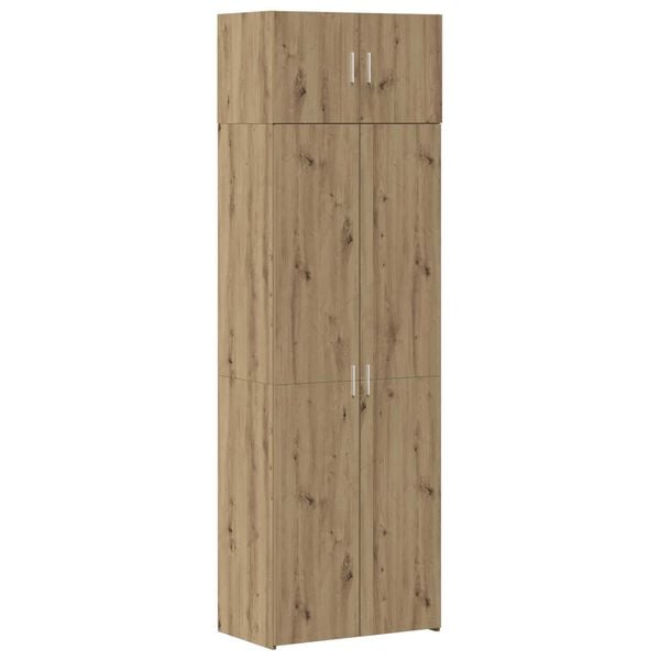 vidaXL Ντουλάπα Αποθήκευσης Ξύλο Δρυός 70x42.5x225 εκ. Επεξεργασμένο Ξύλο