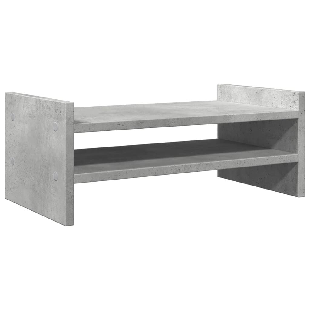 vidaXL Βάση Οθονών Γκρι του Σκυροδέματος 50x27x20 εκ. από Επεξ. Ξύλο