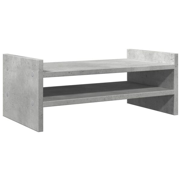 vidaXL Βάση Οθονών Γκρι του Σκυροδέματος 50x27x20 εκ. από Επεξ. Ξύλο