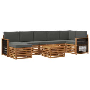 vidaXL &Sigma;&epsilon;&iota;&rho;ά &Kappa;&alpha;&nu;&alpha;&pi;έ &Epsilon;&xi;&omega;&tau;&epsilon;&rho;&iota;&kappa;&omicron;ύ &mu;&epsilon; &mu;&alpha;&xi;&iota;&lambda;ά&rho;&iota; 7 pcs &Phi;&upsilon;&sigma;&iota;&kappa;ό &kappa;&alpha;&iota; &Alpha;&nu;&theta;&rho;&alpha;&kappa;ί