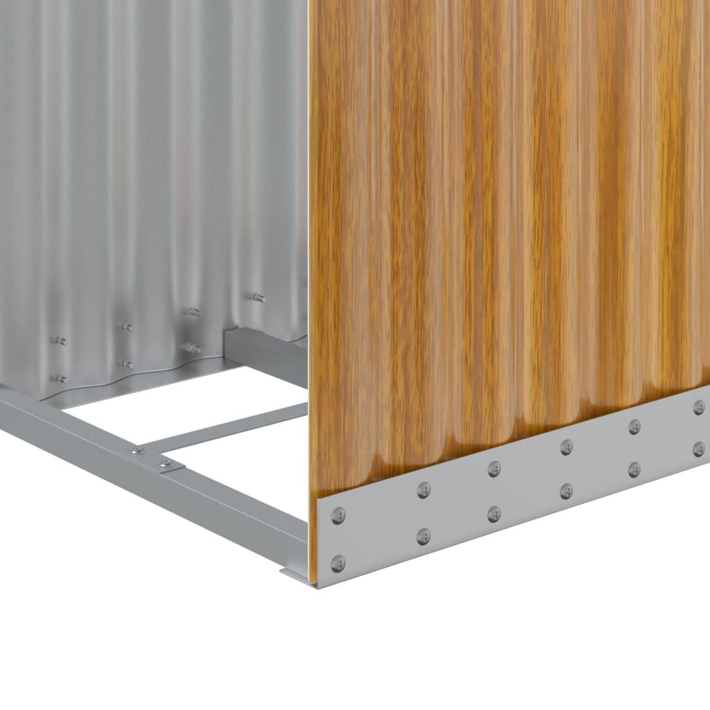 vidaXL Ξυλοθήκη Αν. Καφέ 40x45x170 εκ. από Γαλβανισμένο Ατσάλι