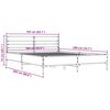 vidaXL Πλαίσιο Κρεβατιού Sonoma Δρυς 160x200 εκ. Επεξ. Ξύλο & Μέταλλο