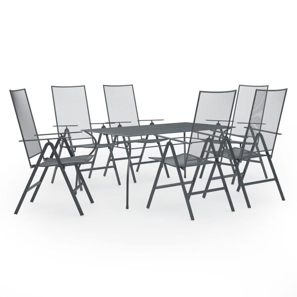 vidaXL &Sigma;&epsilon;&tau; &Tau;&rho;&alpha;&pi;&epsilon;&zeta;&alpha;&rho;ί&alpha;&sigmaf; &Kappa;ή&pi;&omicron;&upsilon; 7 &Tau;&epsilon;&mu;&alpha;&chi;ί&omega;&nu; &Alpha;&nu;&theta;&rho;&alpha;&kappa;ί &Alpha;&tau;&sigma;ά&lambda;&iota;&nu;&omicron;