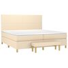 vidaXL &Kappa;&rho;&epsilon;&beta;ά&tau;&iota; Boxspring &mu;&epsilon; &Sigma;&tau;&rho;ώ&mu;&alpha; &Kappa;&rho;&epsilon;&mu; 200x200 &epsilon;&kappa;. &Upsilon;&phi;&alpha;&sigma;&mu;ά&tau;&iota;&nu;&omicron;