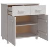 vidaXL Ντουλάπι Αποθήκευσης Λευκό 79 x 40 x 80 εκ. Μασίφ Ξύλο Πεύκου