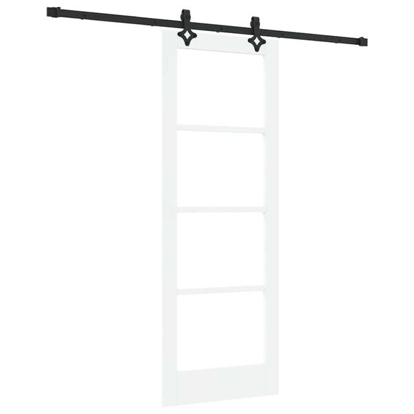 vidaXL Συρόμενη Πόρτα ORKDAL Λευκό 73.5 x 198.5 εκ. Ξύλο και μέταλλο