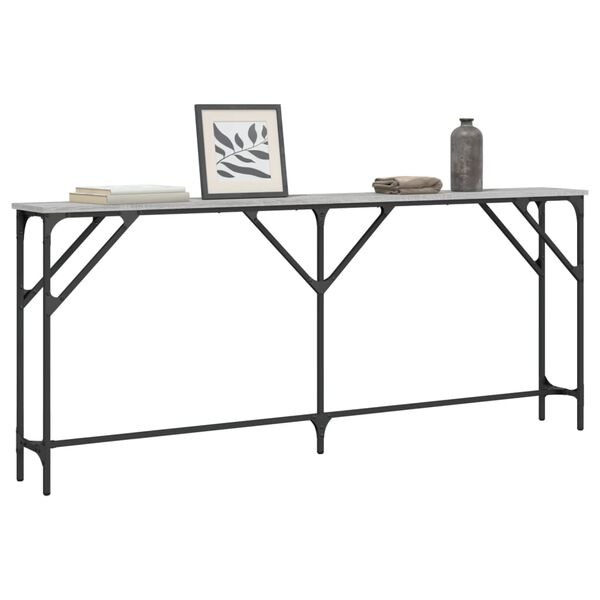 vidaXL Τραπέζι Κονσόλα Γκρι Sonoma 180x23x75 εκ. Επεξεργασμένο Ξύλο