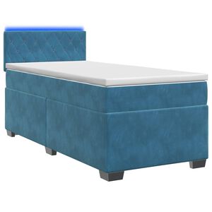 vidaXL &Kappa;&rho;&epsilon;&beta;ά&tau;&iota; Box Spring &mu;&epsilon; &Sigma;&tau;&rho;ώ&mu;&alpha; &kappa;&alpha;&iota; LED &Mu;&pi;&lambda;&epsilon; 80 x 200 cm &Beta;&epsilon;&lambda;&omicron;ύ&delta;&omicron;