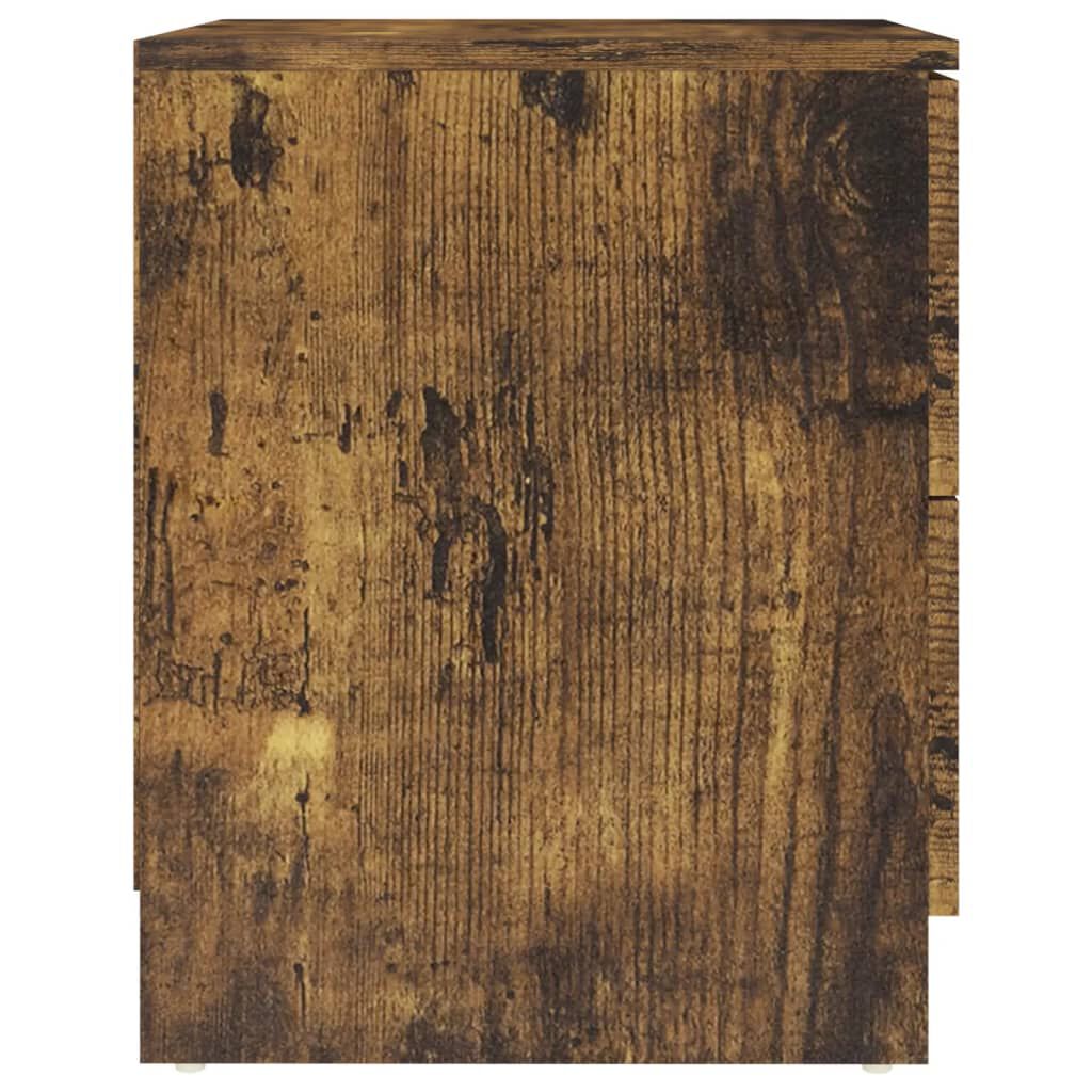 vidaXL Κομοδίνο Καπνιστή Δρυς 40 x 40 x 50 εκ. από Επεξεργασμένο Ξύλο