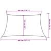 vidaXL Πανί Σκίασης Τερακότα 3/4 x 2 μ. από HDPE 160 γρ./μ²