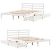 vidaXL Σκελετός Κρεβ. Χωρίς Στρώμα Λευκό 150x200 εκ Μασίφ Πεύκο