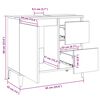 vidaXL Ντουλάπι Μπάνιου Μαύρο 65x33x60 εκ. Επεξεργασμένο Ξύλο