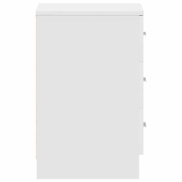 vidaXL Κομοδίνα 2 τεμ. Λευκά 38 x 35 x 56 εκ. από Επεξ. Ξύλο