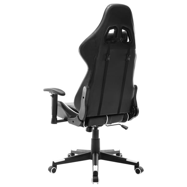 vidaXL Καρέκλα Gaming Ασπρόμαυρη από Συνθετικό Δέρμα