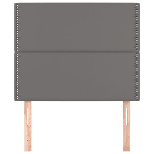 vidaXL Κεφαλάρι Γκρι 80x5x118/128 εκ. από Συνθετικό Δέρμα