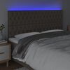 vidaXL &Kappa;&epsilon;&phi;&alpha;&lambda;ά&rho;&iota; &Kappa;&rho;&epsilon;&beta;&alpha;&tau;&iota;&omicron;ύ LED Taupe 180x7x118/128 &epsilon;&kappa;. &Upsilon;&phi;&alpha;&sigma;&mu;ά&tau;&iota;&nu;&omicron;