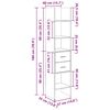vidaXL Βιβλιοθήκη Μαύρη 40 x 35 x 180 εκ. από Επεξ. Ξύλο