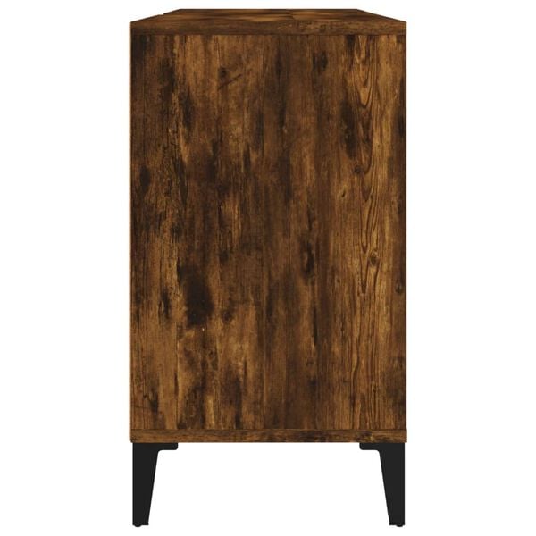 vidaXL Ντουλάπι Νιπτήρα Καπνιστή Δρυς 80x33x60 εκ. Επεξεργ. Ξύλο
