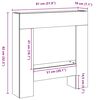vidaXL Πλαίσιο Τζακιού Λευκό 81x18x82 εκ. από Επεξ. Ξύλο