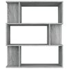 vidaXL Βιβλιοθήκη/Διαχωρ. Χώρου Γκρι Sonoma 80x24x96 εκ. Επεξεργ. Ξύλο