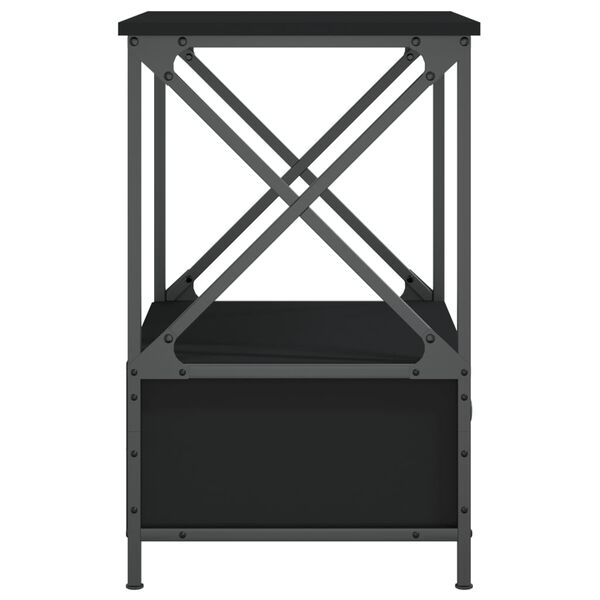 vidaXL Κομοδίνο Μαύρο 50 x 41 x 65 εκ. από Επεξεργασμένο Ξύλο