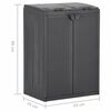 vidaXL Κάδος Απορριμμάτων με 2 Πόρτες Μαύρος 65 x 45 x 88 εκ. PP