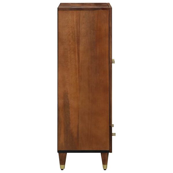 vidaXL Highboard με ράφι Καφέ 60 x 33.5 x 100 εκ. Μασίφ ξύλο μάνγκο