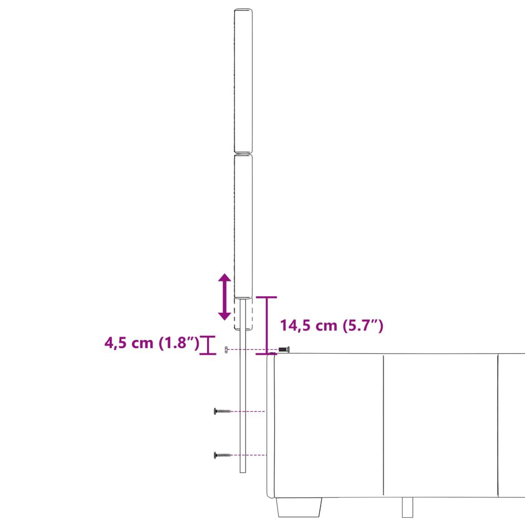 vidaXL Κρεβάτι Boxspring με Στρώμα Μαύρο 140x190 εκ. Υφασμάτινο